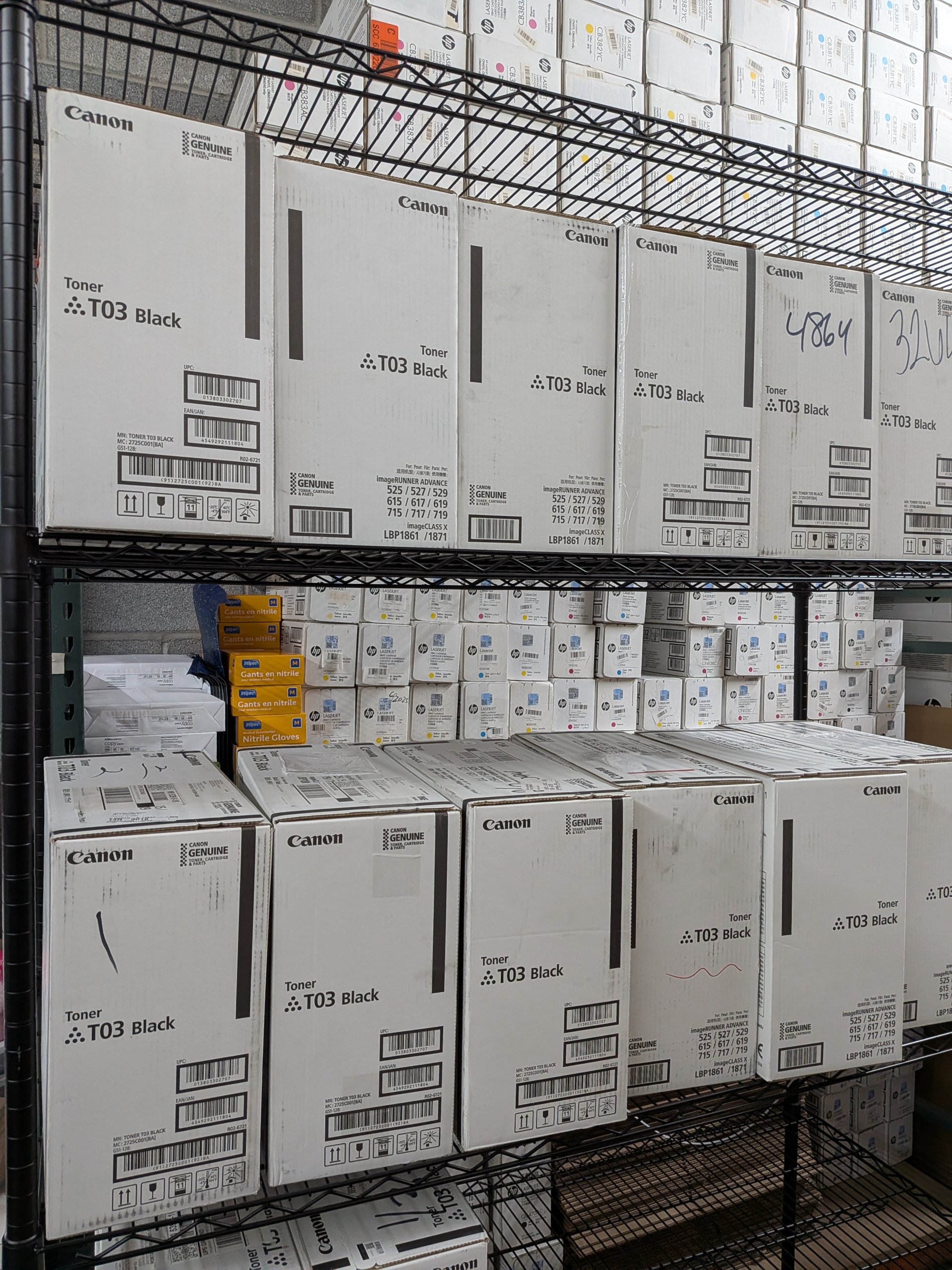 Packing used Canon toner cartridge for recycling